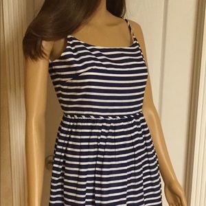 JCREW blue & white striped dress